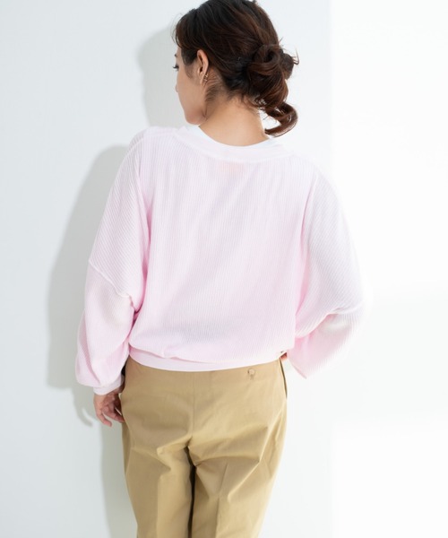 CAROUSE LAMBRA（ケラウズランブラ）の「LOOSE V CD（カーディガン/ボレロ・レディース・ピンク/ブラック・FREE）」の4枚目の写真