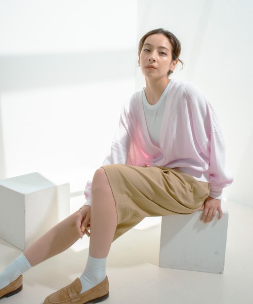 CAROUSE LAMBRA（ケラウズランブラ）の「LOOSE V CD（カーディガン/ボレロ・レディース・ピンク/ブラック・FREE）」の3枚目の写真