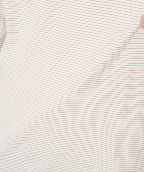 Healthknit（ヘルスニット）の「【Healthknit】26SS Nallow Border Jersey Side Slit Crewneck L/S 51054（Tシャツ/カットソー・メンズ・ブラック系1/アイボリー系1/アイボリー系2・XL/L/M）」の10枚目の写真