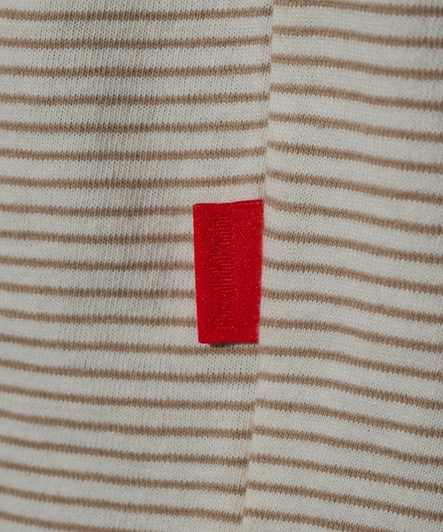 Healthknit（ヘルスニット）の「【Healthknit】26SS Nallow Border Jersey Side Slit Crewneck L/S 51054（Tシャツ/カットソー・メンズ・ブラック系1/アイボリー系1/アイボリー系2・XL/L/M）」の12枚目の写真