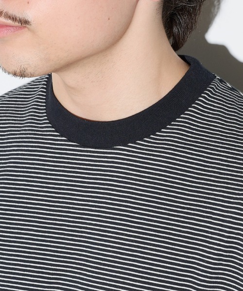 Healthknit（ヘルスニット）の「【Healthknit】26SS Nallow Border Jersey Side Slit Crewneck L/S 51054（Tシャツ/カットソー・メンズ・ブラック系1/アイボリー系1/アイボリー系2・XL/L/M）」の20枚目の写真