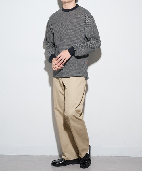 Healthknit（ヘルスニット）の「【Healthknit】26SS Nallow Border Jersey Side Slit Crewneck L/S 51054（Tシャツ/カットソー・メンズ・ブラック系1/アイボリー系1/アイボリー系2・XL/L/M）」の18枚目の写真