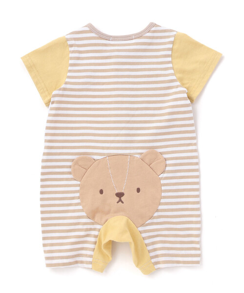 SLAP SLIP BABY（スラップスリップベビー）の「くじらクマ恐竜アニマルおしりモチーフボーダー切り替えロンパースベビー(60~80cm)（ロンパース・キッズ・ベージュ系その他/グリーン系その他/ブルー系その他2・60cm/80ｃｍ/70cm）」の21枚目の写真