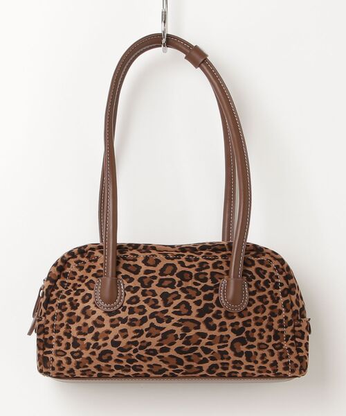 tinkerend（ティンカーエンド）の「Stitch Leopard Print Boston Bag / スティッチ レオパードプリント ボストンバッグ（ハンドバッグ・レディース・ブラウン・FREE）」の7枚目の写真