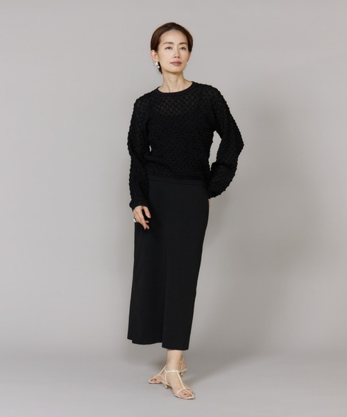 LE SOUK(ルスーク)の「ジャカードニットプルオーバー(ニット/セーター・レディース・グリーン系その他/ブラック・フリー)」の3枚目の写真