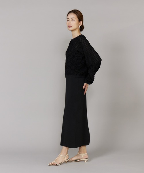 LE SOUK(ルスーク)の「ジャカードニットプルオーバー(ニット/セーター・レディース・グリーン系その他/ブラック・フリー)」の4枚目の写真