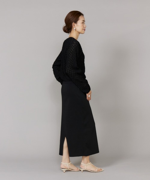 LE SOUK(ルスーク)の「ジャカードニットプルオーバー(ニット/セーター・レディース・グリーン系その他/ブラック・フリー)」の6枚目の写真