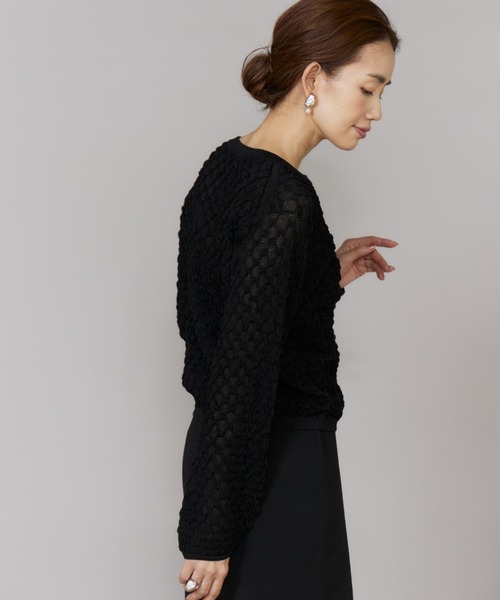 LE SOUK(ルスーク)の「ジャカードニットプルオーバー(ニット/セーター・レディース・グリーン系その他/ブラック・フリー)」の14枚目の写真