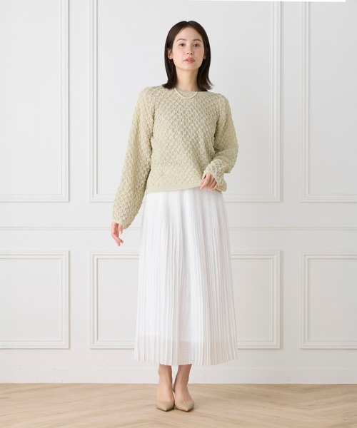 LE SOUK(ルスーク)の「ジャカードニットプルオーバー(ニット/セーター・レディース・グリーン系その他/ブラック・フリー)」の10枚目の写真
