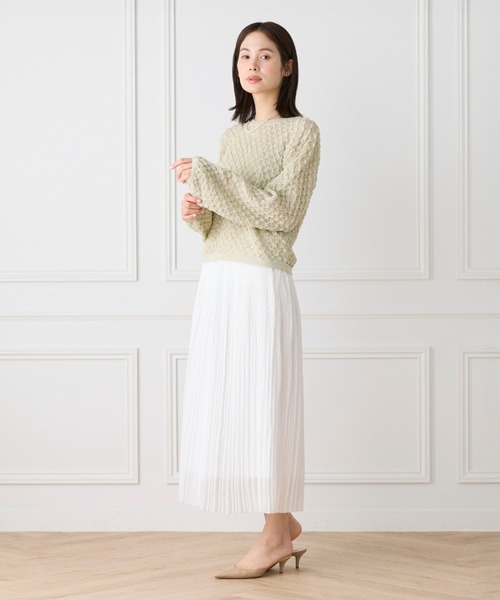 LE SOUK(ルスーク)の「ジャカードニットプルオーバー(ニット/セーター・レディース・グリーン系その他/ブラック・フリー)」の11枚目の写真