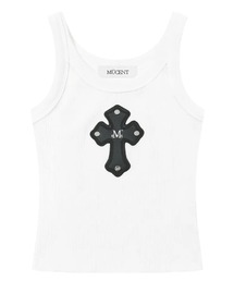 MUCENT | ◇MUCENT◇ブランド直輸入正規品/テオ クロス レザー パッチ ノースリーブ THEO CROSS LEATHER PATCH SLEEVELESS(タンクトップ)