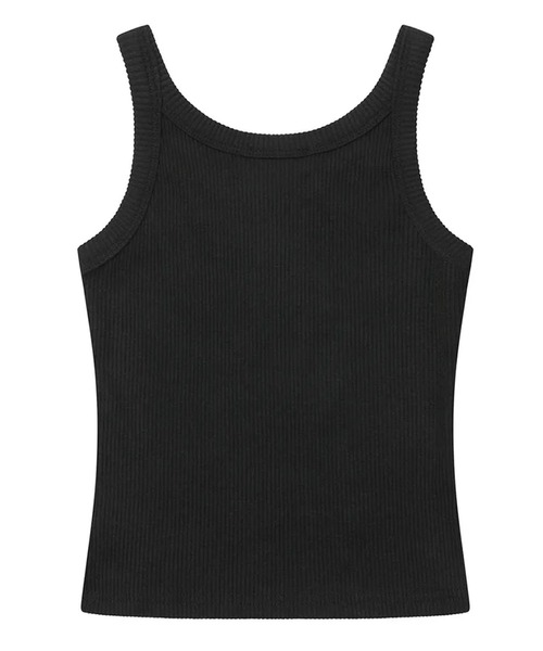 MUCENT（ムセント）の「◇MUCENT◇ブランド直輸入正規品/テオ クロス レザー パッチ ノースリーブ THEO CROSS LEATHER PATCH SLEEVELESS（タンクトップ・レディース・ブラック/ホワイト・FREE）」の5枚目の写真