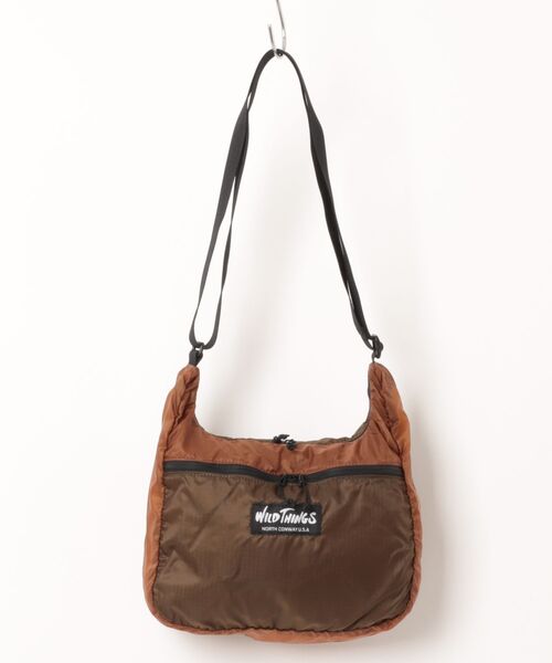 WILD THINGS（ワイルドシングス）の「【WILD THINGS】LIGHT SHOULDER BAG 超軽量 リップストップナイロン  ショルダーバッグ（ショルダーバッグ・レディース・カーキ系/ブラック/クリアブラウン・ONE SIZE）」の3枚目の写真
