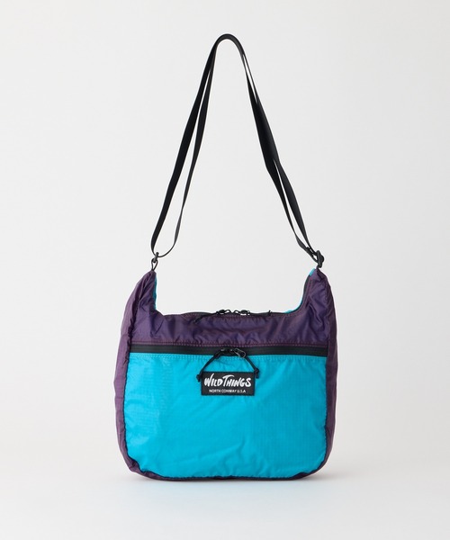 WILD THINGS（ワイルドシングス）の「500mlペットボトル収納可能【WILD THINGS】LIGHT SHOULDER BAG 超軽量 リップストップナイロン  ショルダーバッグ（ショルダーバッグ・レディース・カーキ系/ブラック/クリアブラウン/ターコイズブルー/パープル系/パープル/イエロー×ブラック・ONE SIZE）」の4枚目の写真