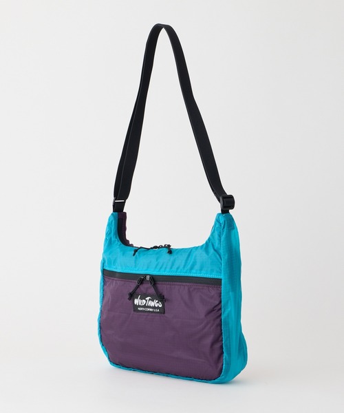 WILD THINGS（ワイルドシングス）の「500mlペットボトル収納可能【WILD THINGS】LIGHT SHOULDER BAG 超軽量 リップストップナイロン  ショルダーバッグ（ショルダーバッグ・レディース・カーキ系/ブラック/クリアブラウン/ターコイズブルー/パープル系/パープル/イエロー×ブラック・ONE SIZE）」の15枚目の写真