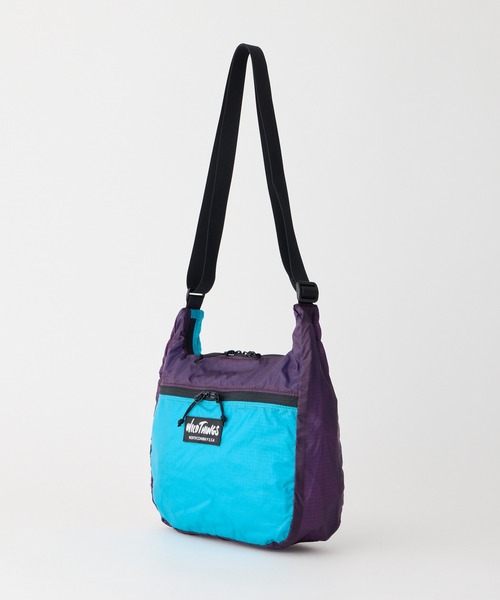 WILD THINGS（ワイルドシングス）の「500mlペットボトル収納可能【WILD THINGS】LIGHT SHOULDER BAG 超軽量 リップストップナイロン  ショルダーバッグ（ショルダーバッグ・レディース・カーキ系/ブラック/クリアブラウン/ターコイズブルー/パープル系/パープル/イエロー×ブラック・ONE SIZE）」の13枚目の写真