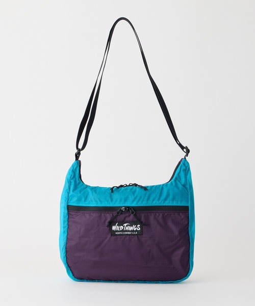 WILD THINGS（ワイルドシングス）の「500mlペットボトル収納可能【WILD THINGS】LIGHT SHOULDER BAG 超軽量 リップストップナイロン  ショルダーバッグ（ショルダーバッグ・レディース・カーキ系/ブラック/クリアブラウン/ターコイズブルー/パープル系/パープル/イエロー×ブラック・ONE SIZE）」の16枚目の写真