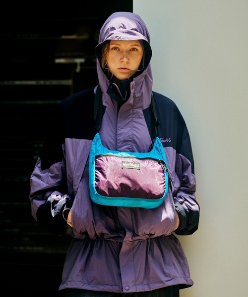 WILD THINGS（ワイルドシングス）の「500mlペットボトル収納可能【WILD THINGS】LIGHT SHOULDER BAG 超軽量 リップストップナイロン  ショルダーバッグ（ショルダーバッグ・レディース・カーキ系/ブラック/クリアブラウン/ターコイズブルー/パープル系/パープル/イエロー×ブラック・ONE SIZE）」の22枚目の写真
