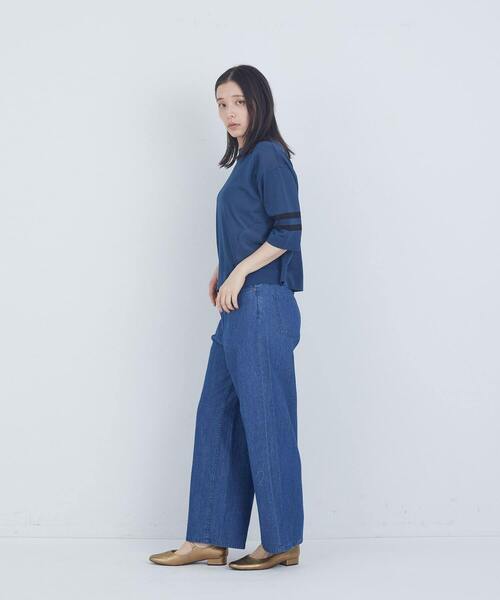 ADIEU TRISTESSE(アデュートリステス)の「ペーパーポリエステルライン入りニット(ニット/セーター・レディース・グレイッシュベージュ/ピンク/ネイビー・FREE)」の11枚目の写真