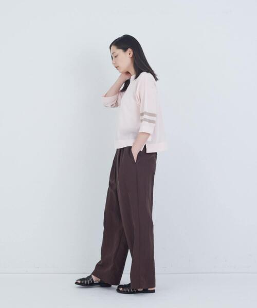 ADIEU TRISTESSE(アデュートリステス)の「ペーパーポリエステルライン入りニット(ニット/セーター・レディース・グレイッシュベージュ/ピンク/ネイビー・FREE)」の17枚目の写真