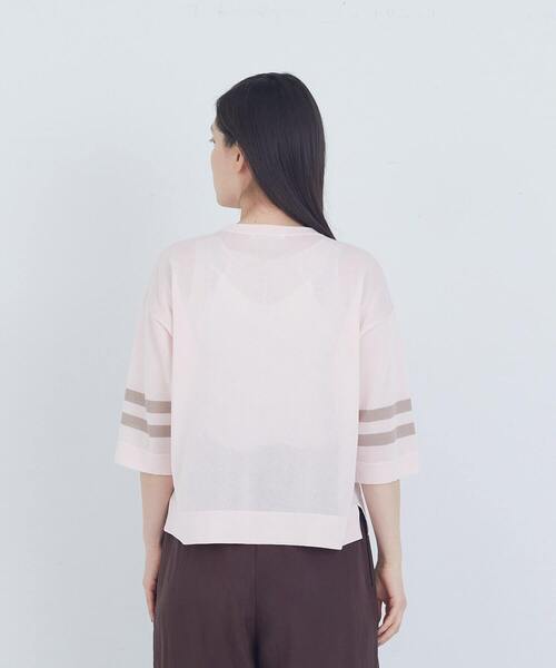 ADIEU TRISTESSE(アデュートリステス)の「ペーパーポリエステルライン入りニット(ニット/セーター・レディース・グレイッシュベージュ/ピンク/ネイビー・FREE)」の21枚目の写真