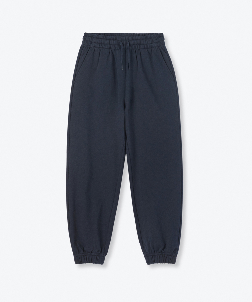 MUSINSA STANDARD KIDS（ムシンサスタンダードキッズ）の「ワイドスウェットパンツ[ネイビー]（スウェットパンツ・レディース・その他・100/110/120/130/140/150/160）」の2枚目の写真