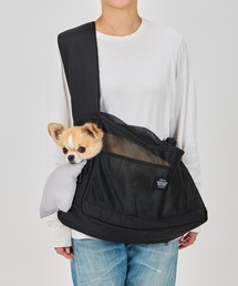 【犬猫兼用/接触冷感(クッション)/撥水(カバー)/抗菌防臭】メッシュショルダーバッグ/小型犬/M