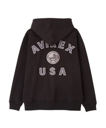 AVIREX（アヴィレックス）の「《直営店限定》VARSITY FLAG ZIP PARKA   バーシティー フラッグ ジップ パーカー   AVIREX   アヴィレックス（パーカー）」