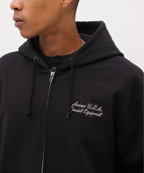 AVIREX(アヴィレックス)の「《直営店限定》VARSITY FLAG ZIP PARKA / バーシティー フラッグ ジップ パーカー / AVIREX / アヴィレックス(パーカー・メンズ・ブラック/オフホワイト・XX-LARGE/X-LARGE/LARGE/MEDIUM)」の11枚目の写真