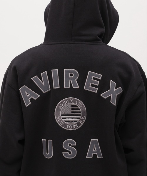 AVIREX(アヴィレックス)の「《直営店限定》VARSITY FLAG ZIP PARKA / バーシティー フラッグ ジップ パーカー / AVIREX / アヴィレックス(パーカー・メンズ・ブラック/オフホワイト・XX-LARGE/X-LARGE/LARGE/MEDIUM)」の14枚目の写真