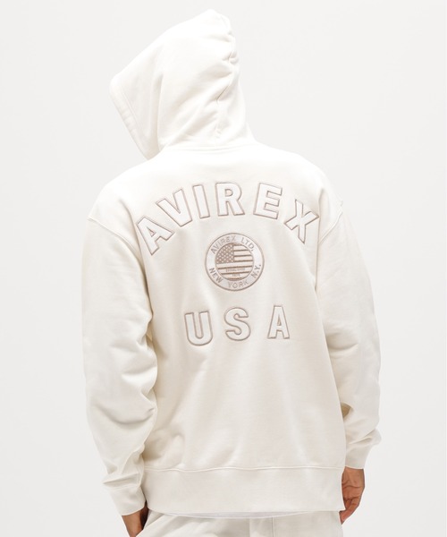 AVIREX(アヴィレックス)の「《直営店限定》VARSITY FLAG ZIP PARKA / バーシティー フラッグ ジップ パーカー / AVIREX / アヴィレックス(パーカー・メンズ・ブラック/オフホワイト・XX-LARGE/X-LARGE/LARGE/MEDIUM)」の17枚目の写真