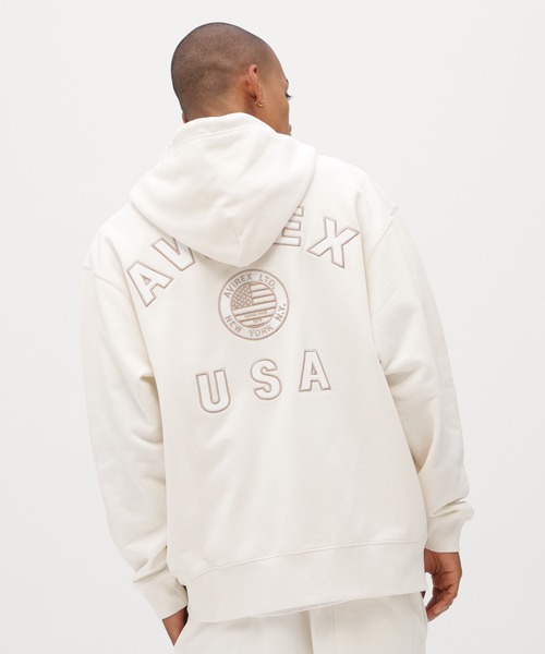 AVIREX(アヴィレックス)の「《直営店限定》VARSITY FLAG ZIP PARKA / バーシティー フラッグ ジップ パーカー / AVIREX / アヴィレックス(パーカー・メンズ・ブラック/オフホワイト・XX-LARGE/X-LARGE/LARGE/MEDIUM)」の19枚目の写真