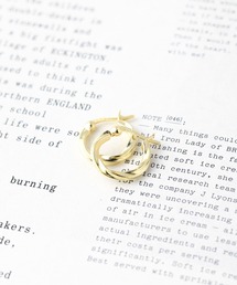 【SILVER925】15mmデザインフープピアス