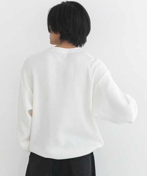 CRAFT STANDARD BOUTIQUE（クラフトスタンダードブティック）の「【抗菌防臭】ヘンリーネックサーマルロンT（Tシャツ/カットソー・メンズ・ホワイト/チャコールグレー/ブラック・M/L）」の4枚目の写真