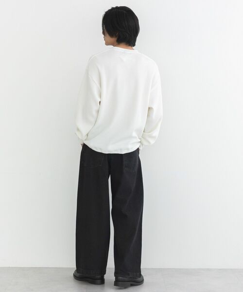 CRAFT STANDARD BOUTIQUE（クラフトスタンダードブティック）の「【抗菌防臭】ヘンリーネックサーマルロンT（Tシャツ/カットソー・メンズ・ホワイト/チャコールグレー/ブラック・M/L）」の7枚目の写真