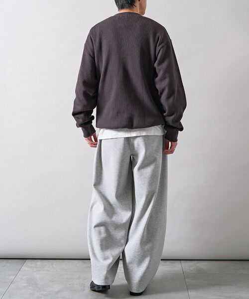 CRAFT STANDARD BOUTIQUE（クラフトスタンダードブティック）の「【抗菌防臭】ヘンリーネックサーマルロンT（Tシャツ/カットソー・メンズ・ホワイト/チャコールグレー/ブラック・M/L）」の14枚目の写真