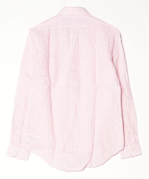 POLO RALPH LAUREN(ポロ ラルフ ローレン)の「クラシック フィット ストライプド リネン シャツ(シャツ/ブラウス・メンズ・ピンク・M/L/XL/XS/S)」の2枚目の写真