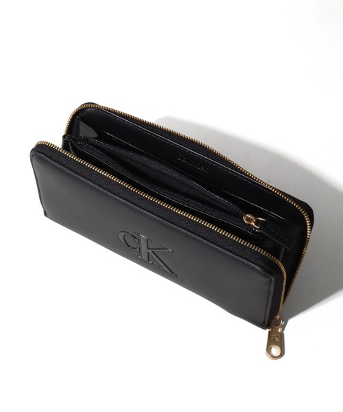 セール】【Calvin Klein/カルバンクライン】BOLD CK LONG ZIP AROUND