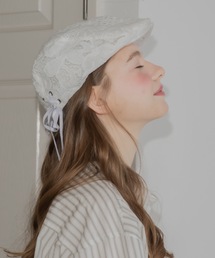 JUMELLE（ジュメロ）の「パッチワークレースハンチング（ハンチング/ベレー帽）」