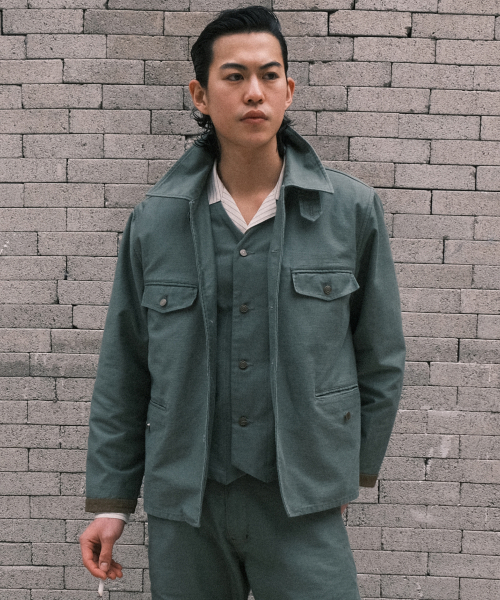 VDR（ブイディアール）の「BACK SATEEN HUNTING JACKET [Swamp Green]（ミリタリージャケット・メンズ・その他・MEDIUM/LARGE/X-LARGE）」の14枚目の写真