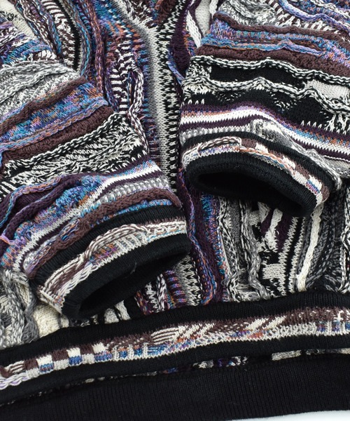 VINTAGE（ヴィンテージ）の「【USED】90’s DOMENIC SACCO コットンニット 3D編みセーター（ニット/セーター・メンズ・マルチ・LARGE）」の7枚目の写真