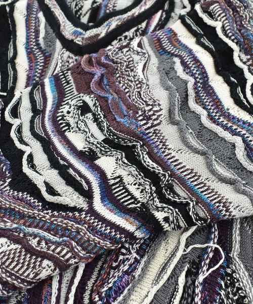 VINTAGE（ヴィンテージ）の「【USED】90’s DOMENIC SACCO コットンニット 3D編みセーター（ニット/セーター・メンズ・マルチ・LARGE）」の9枚目の写真