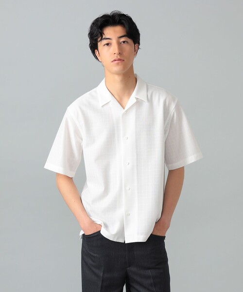 International Gallery BEAMS(インターナショナルギャラリービームス)の「QUATTROCCHI / シアー オープンカラー シャツ(シャツ/ブラウス・メンズ・ネイビー/ホワイト・MEDIUM/LARGE/SMALL)」の16枚目の写真