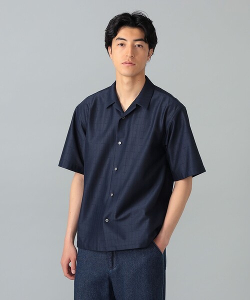 International Gallery BEAMS(インターナショナルギャラリービームス)の「QUATTROCCHI / シアー オープンカラー シャツ(シャツ/ブラウス・メンズ・ネイビー/ホワイト・MEDIUM/LARGE/SMALL)」の20枚目の写真