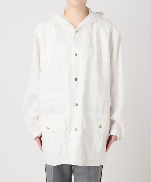 JOURNAL STANDARD（ジャーナルスタンダード）の「別注【MIKA KASAI】 hunting jacket（その他アウター・レディース・オレンジ系その他/ホワイト・FREE）」の3枚目の写真