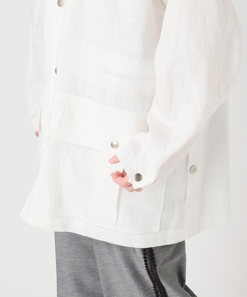 JOURNAL STANDARD（ジャーナルスタンダード）の「別注【MIKA KASAI】 hunting jacket（その他アウター・レディース・オレンジ系その他/ホワイト・FREE）」の14枚目の写真