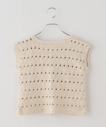 SEEALL（シーオール）の「SEEALL/シーオールCROCHET TIED TOP（ニット/セーター）」