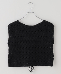 SEEALL（シーオール）の「SEEALL/シーオールCROCHET TIED TOP（ニット/セーター）」