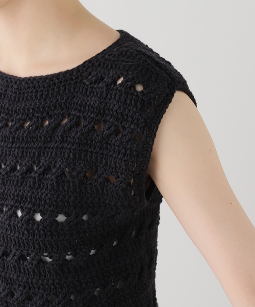 新品★ 【SEEALL/シーオール】 TOP ニットキャミソール SEEALL/シーオール HAND KNITTED ONE SHOULDER トップス（キャミソール