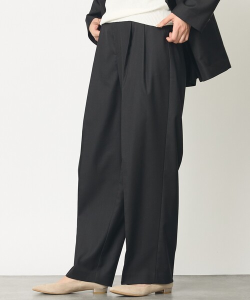 abahouse mavie（アバハウスマヴィ）の「ﾒﾗﾝｼﾞﾂｨﾙﾀｯｸｽﾗｯｸｽ（その他パンツ・レディース・ダークベージュ/ブラック・36/38/40）」の2枚目の写真